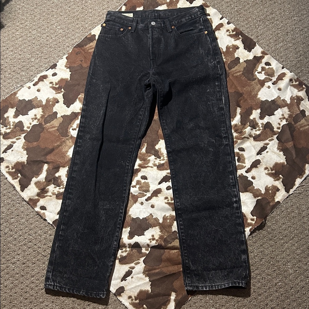 Levi's Black Straight Leg Jeans